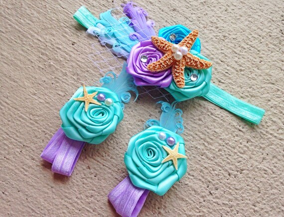 baby barefoot sandals and headband
