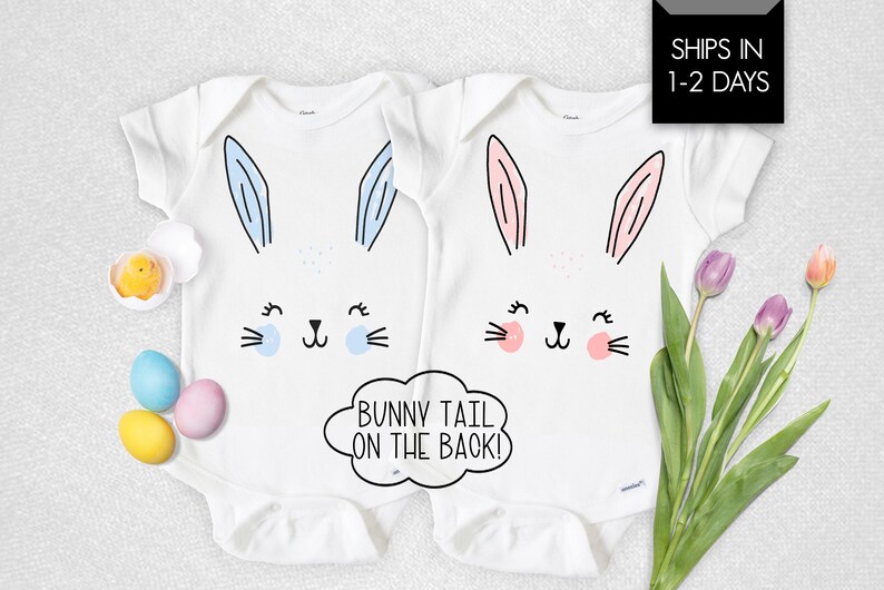 Easter Onesie® Girl Bunny Onesie® Baby Boy Easter Bodysuit Etsy