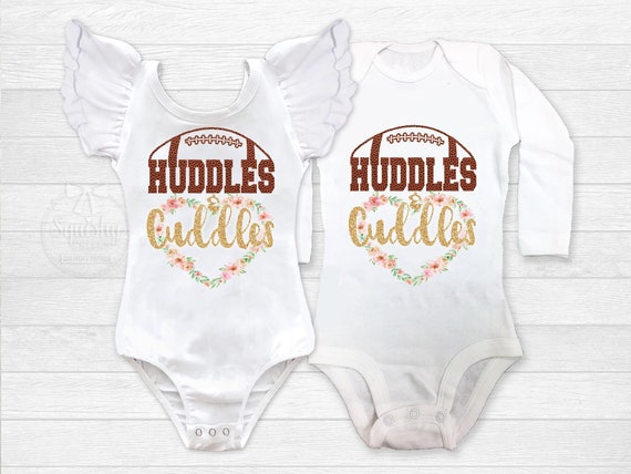 Baby Voetbal Outfit Voetbal Baby Shirt Voetbal Hoofdband Knuffels en Touchdowns Kleding Meisjeskleding Babykleding voor meisjes Bodysuits Voetbal Bodysuit Baby Meisje Voetbal Outfit 