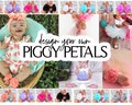 Baby Barefoot Sandals, Design Your Own Piggy Petals, 100's of Color Combos, Baby Accessories, Newborn Shoes, Baby Shoes, Toe Blooms