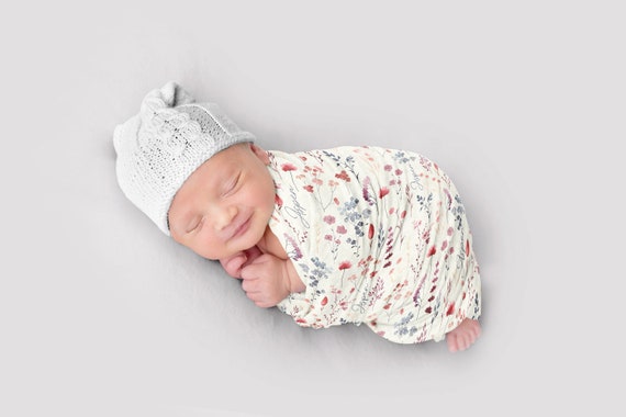 Wildflower Personalized Swaddle Blanket Baby Girl Boho Nursery Swaddle With Name Floral Hospital Swaddle Etsy New Zealand