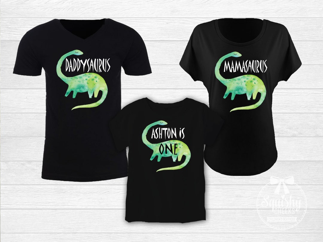 Dinosaur Birthday Family Shirts Mom and Dad of the Birthday Boy