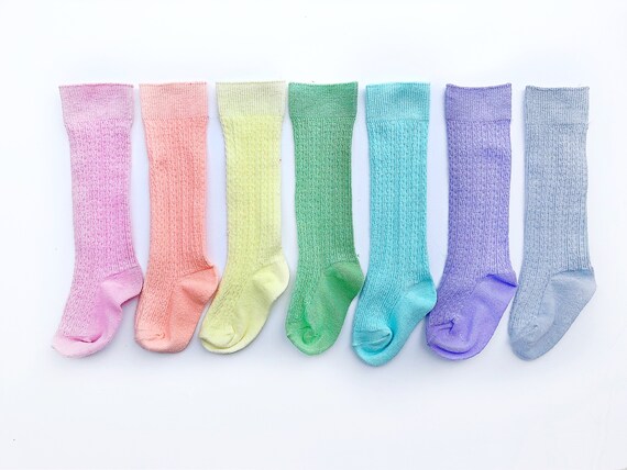 Pastel Kids Knee High Socks Baby Girl Boy Hand Dyed Socks Baby | Etsy