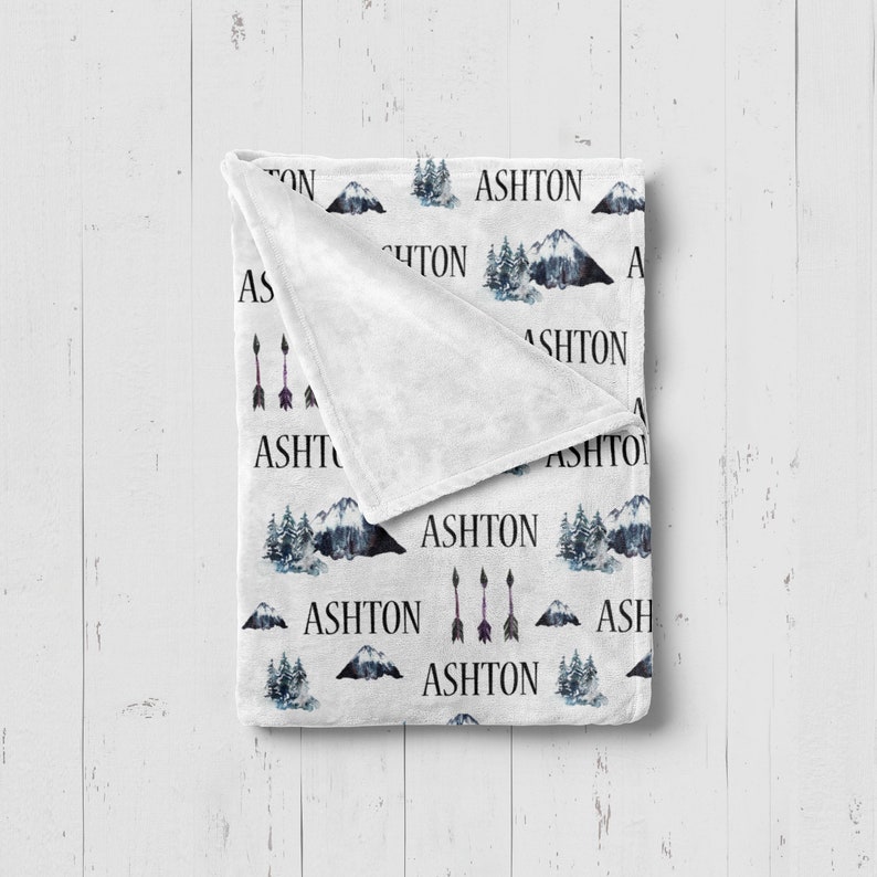 Forest Baby Boy Blanket Personalize Christmas Baby Swaddle Etsy