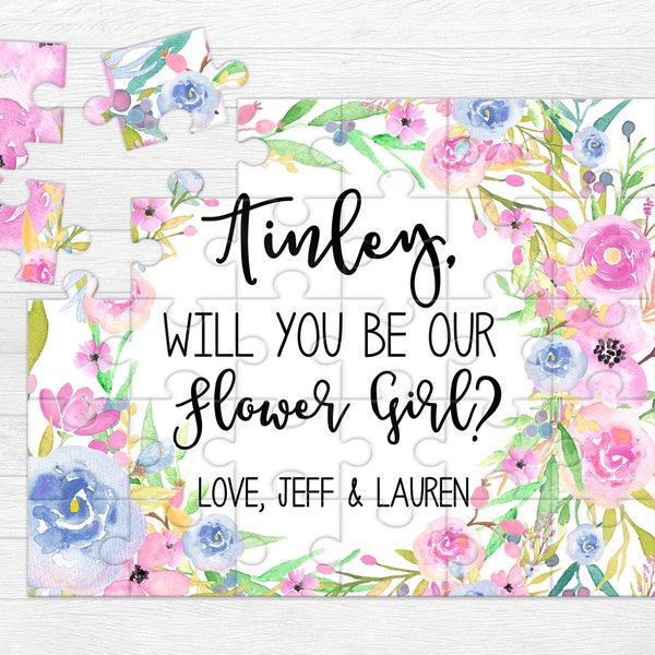 Flower Girl Proposal Puzzle Will You Be My Flower Girl Gift Ask Flower Girl Puzzle Proposal