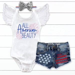 Girls 4th of July Outfit Red White Blue Leotard Patriotic Shirt Forth of July Baby Girl 4th of July Shirts Girls Patriotic Outfit