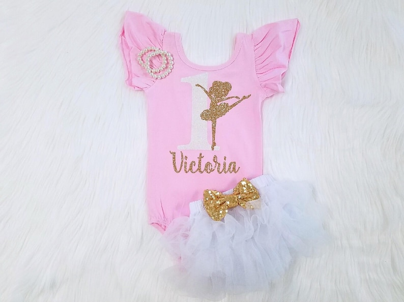 Ballerina Birthday Outfit Ballerina Leotard 1st Birthday Etsy