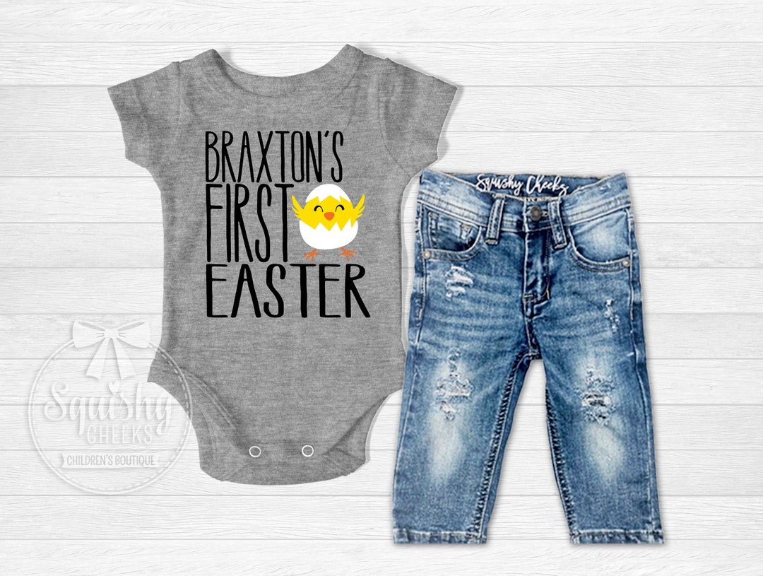 Boy 1st Easter Shirt, Boy's First Easter, Baby Boy Easter Outfit ...
