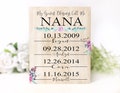 Mother's Day Gift for Grandma from Grandchildren Personalized Mothers Day Gift for Nana from Grand kids Wall Art Keepsake Gift