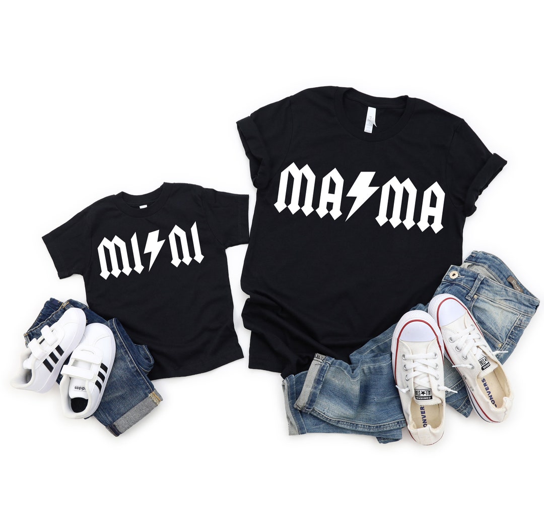 Rock N Roll Mama and Mini ACDC Rocker Mommy Me Matching Shirt Set - Etsy