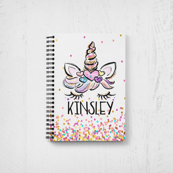 School Supplies Back To School Unicorn Notebook Girls Etsy