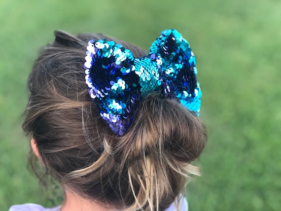 Mermaid Hair Bows Big Bow Headband Mermaid Bow Baby Girl Etsy