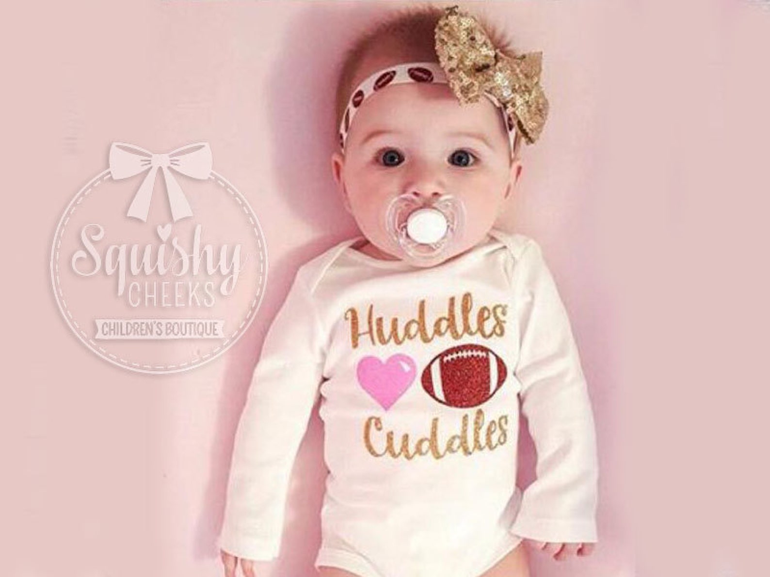 Baby Girl Football Outfit Girl Football Bodysuit Huddles and Etsy Canada