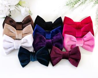 Velvet Bow Hair Clip Headband Velvet Bow Baby Girl Headband Toddler Bow Hair Clip Girl Accessories