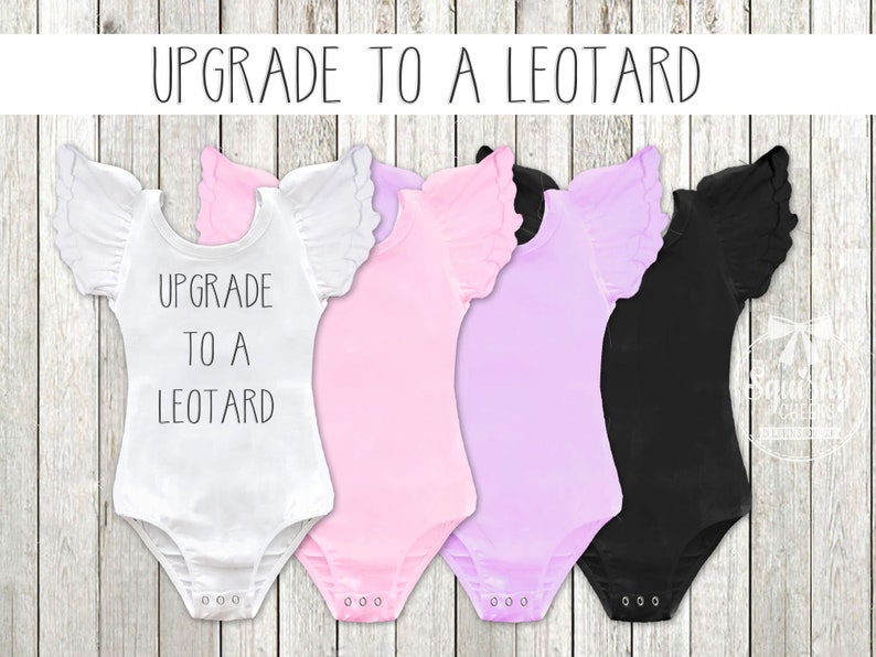 Leotard Upgrade to upgrade one of our basic bodysuit or t-shirts listings to be made on a leotard instead, this is NOT A PURCHASE on its own image 1