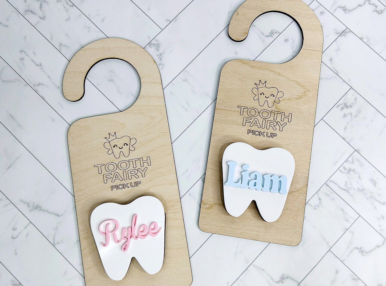 Tooth Fairy Personalized Door Hanger 3D Name Sign - Etsy
