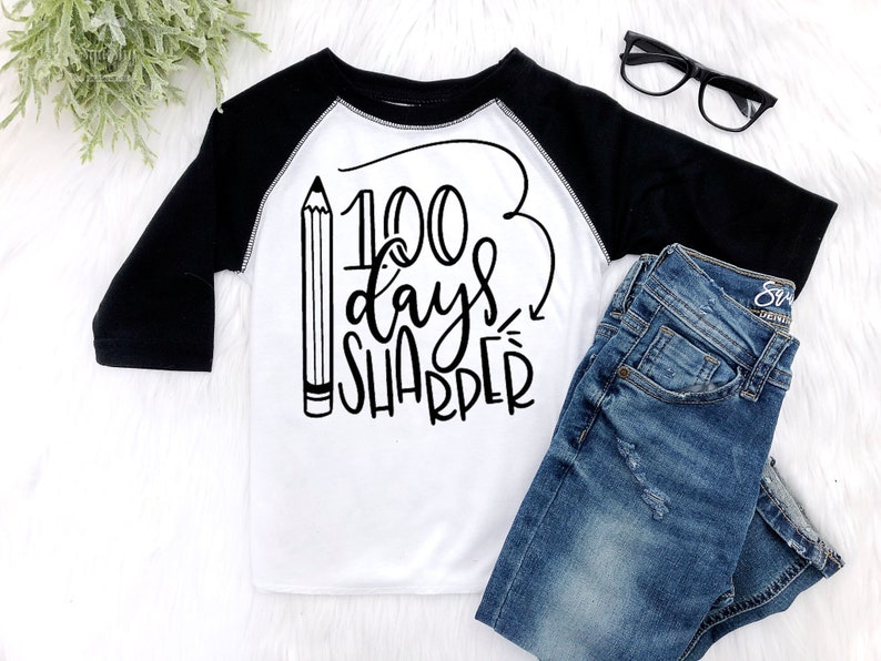 100 Days of School Shirt Boys Raglan 100 Days Shirt Unisex 100 Etsy