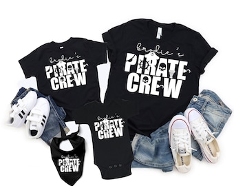 Pirate Crew Birthday Matching Family Shirts Boy's Pirate Party Family Shirts