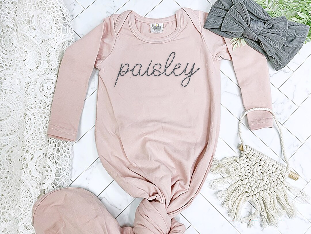 Pink shop newborn gown