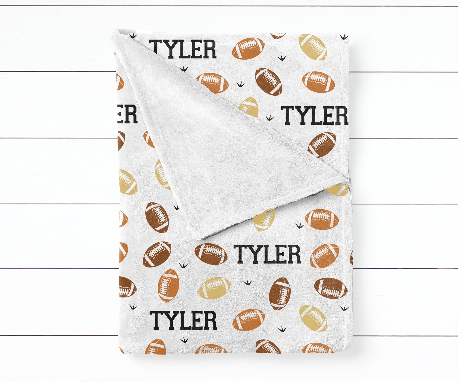Football Baby Blanket Custom Colors Football Nursery Baby Boy Etsy