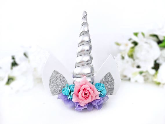 Diadema de unicornio para niña, flores de gasa, diadema de cuerno de  unicornio, diadema con purpurina, accesorios para el cabello para fiesta de  cumpleaños - AliExpress
