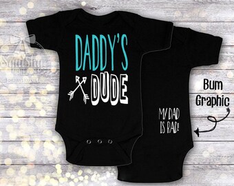 Daddy's Dude Outfit, Boy's Baby Shower Gift, My Dad is Rad, Baby Boy Outfit, Baby Shower Gift, Baby Boy Clothes Trendy Boy, Baby Bodysuit