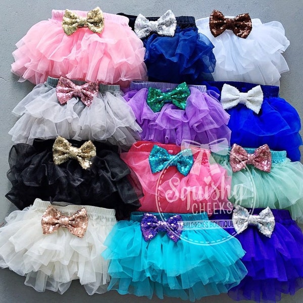 Ruffled Baby Bloomers Chiffon Bloomers Skirt Bloomers Chiffon Bloomers Diaper Cover you PICK COLORS Ruffle 1st Birthday Bloomers NB-3T