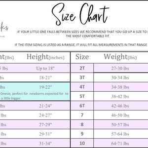Puede incluir: Una tabla de tallas para ropa de beb&eacute;, que muestra el peso y la altura correspondientes para cada talla, desde prematuro hasta 10T. La tabla est&aacute; codificada por colores con rayas rosas y azules.