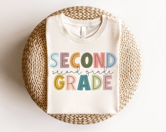 Second Grade Teacher Shirts, 2nd Grade Back to School Tshirt Girls First Day of School Second Grade Team Shirts