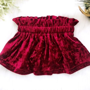 Red Velvet Christmas Skirt Holiday Photos Birthday Baby Valentine Clothes Toddler Valentine Skirt Newborn-6T image 1