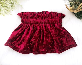 Red Velvet Christmas Skirt Holiday Photos Birthday Baby Valentine Clothes Toddler Valentine Skirt Newborn-6T