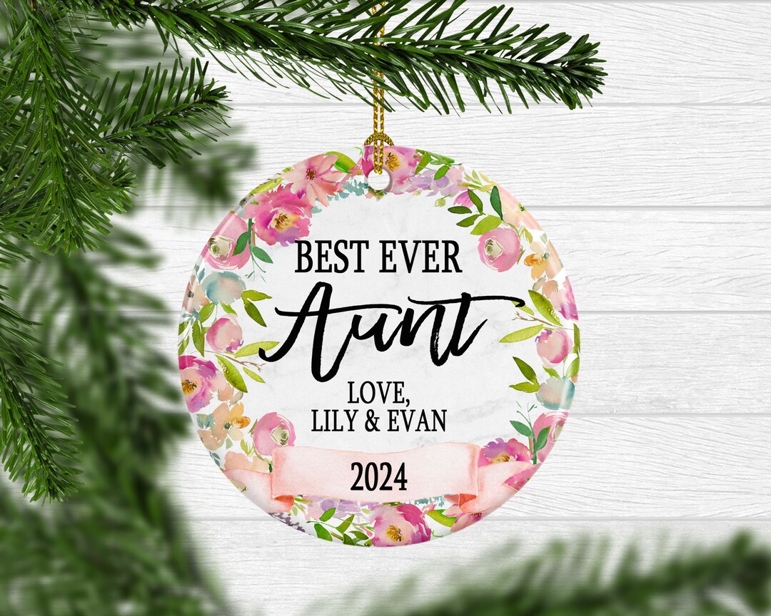 Gift for Aunt Gift From Niece Personalized Auntie Christmas Ornament ...