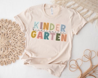 Kindergarten Teacher Shirts, Kindergarten Back to School Tshirt Girls First Day of School 1st Day of Kindergarten