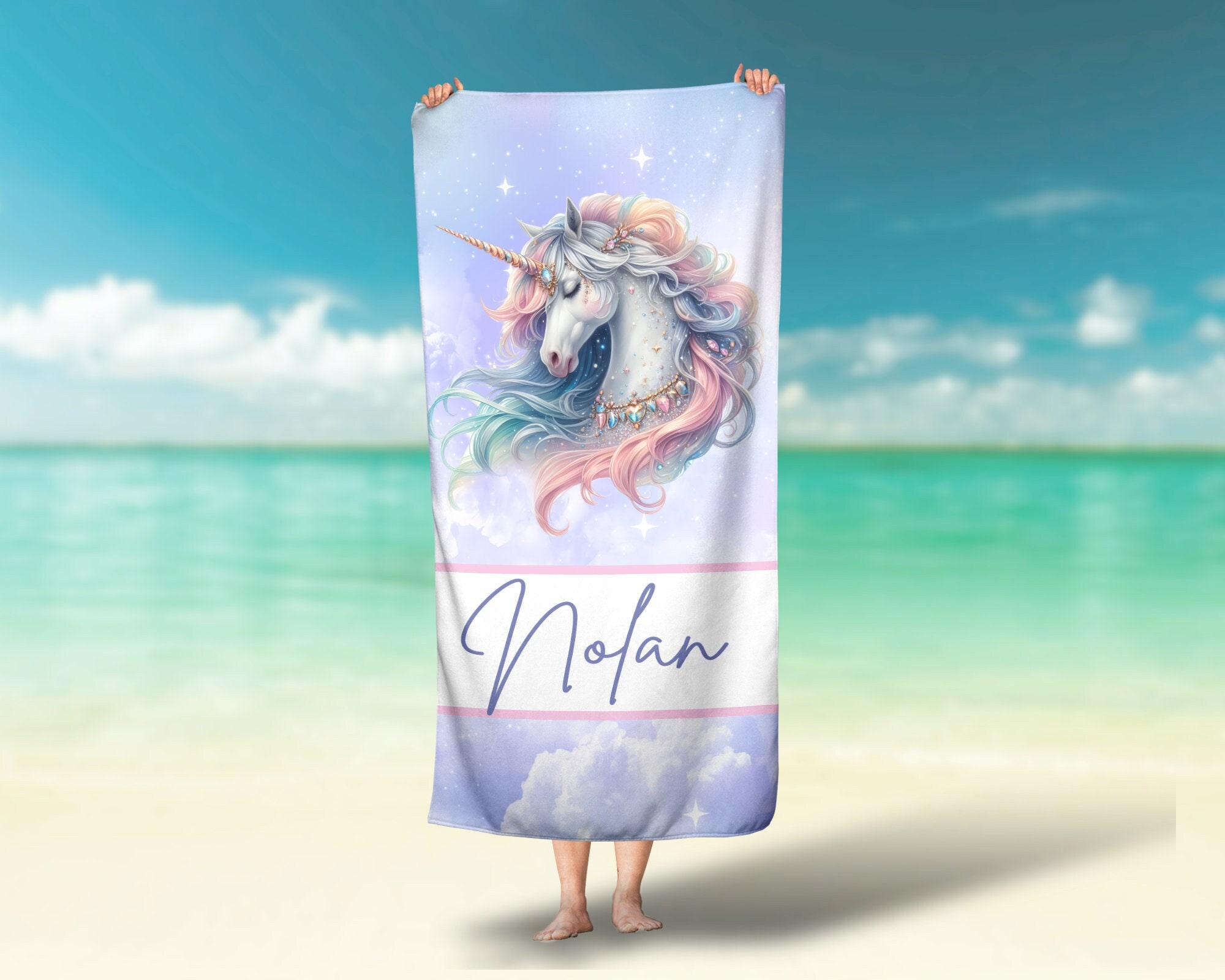 Personalised unicorn towel shop