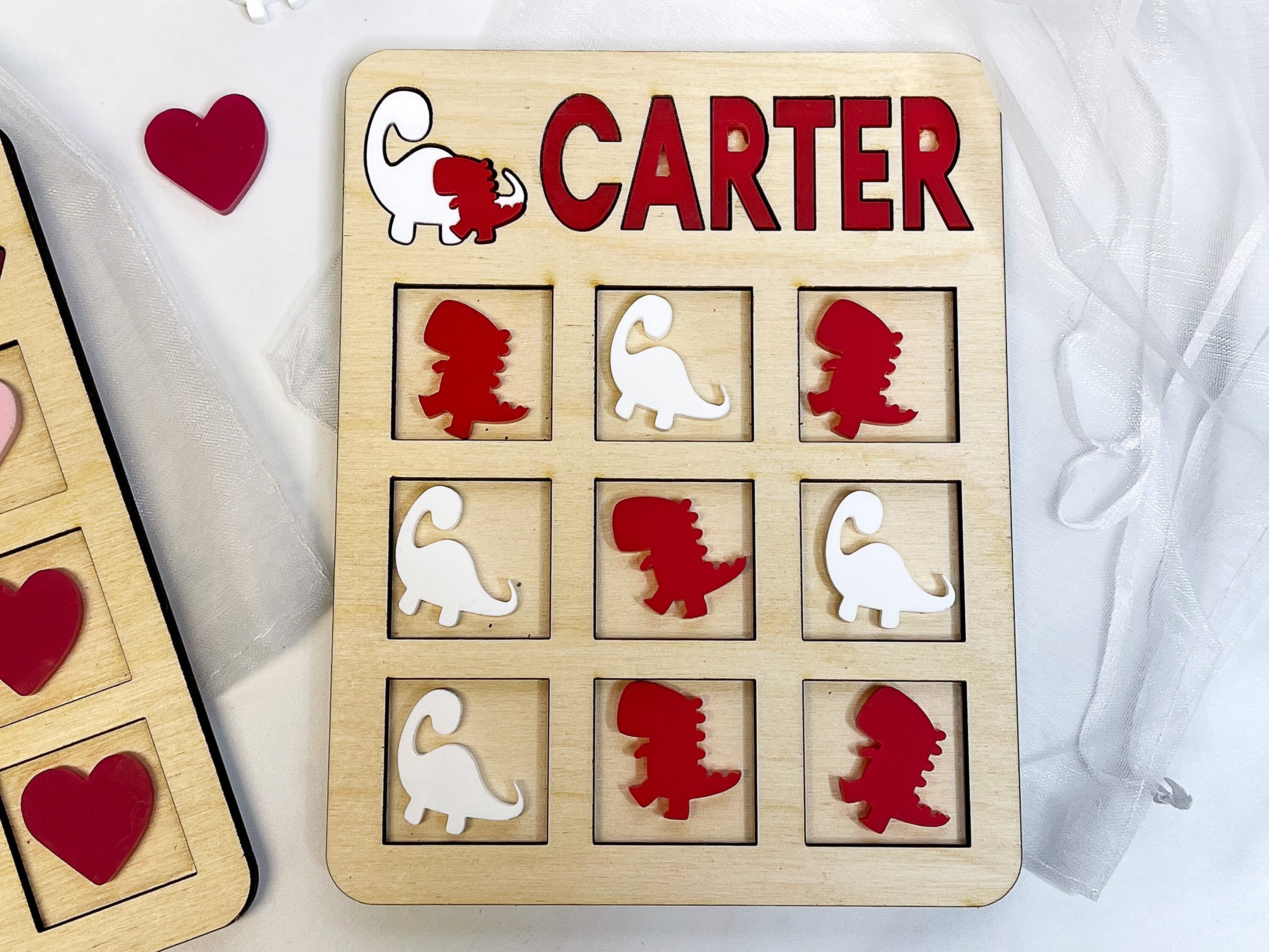 Valentines Day Gift for Kids Personalized Tic Tac Toe Boards With Bag ...