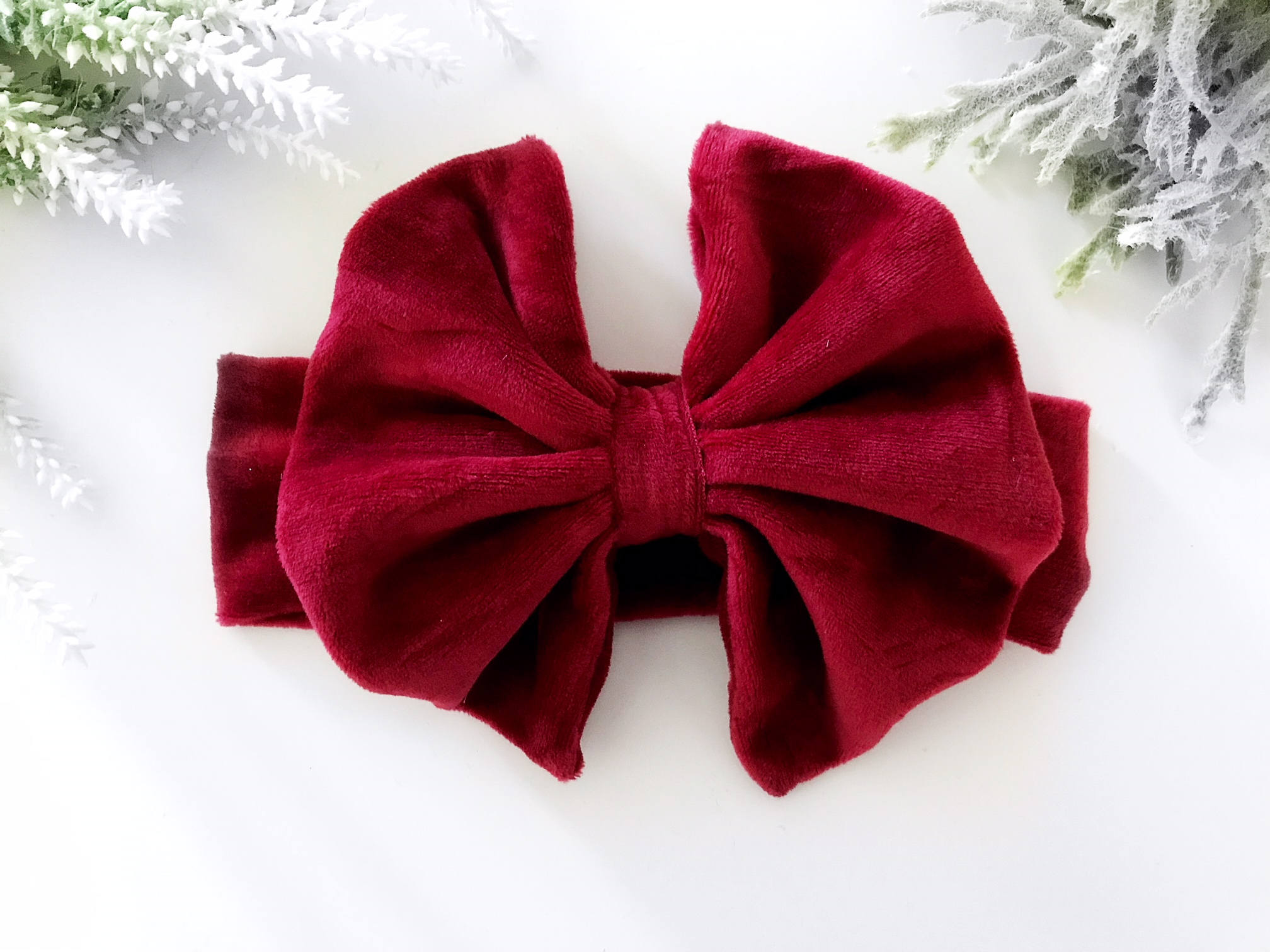 red velvet baby headband