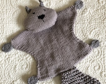 Flying Squirrel Knitting Pattern – Knit Lovey Toy Animal – Woodland Stuffed Animal PDF