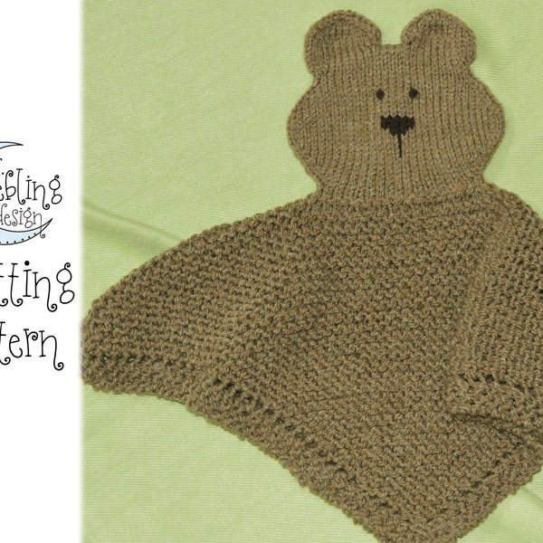 Teddy Bear Lovey PDF Knitting Pattern