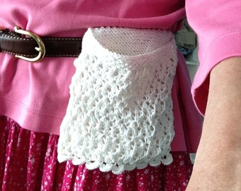 Lace Knit Pocket Pattern: Belt Accessory (PDF Pattern)