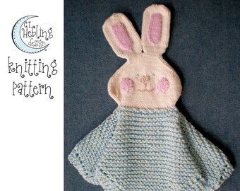 Cheeky Bunny Rabbit Lovey PDF Knitting Pattern