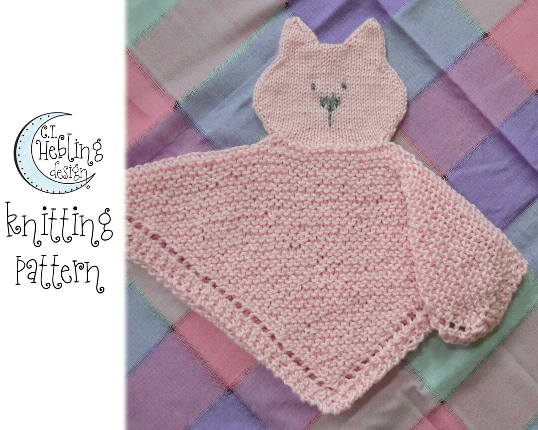 Kitten Security Blanket PDF Knitting Pattern Etsy
