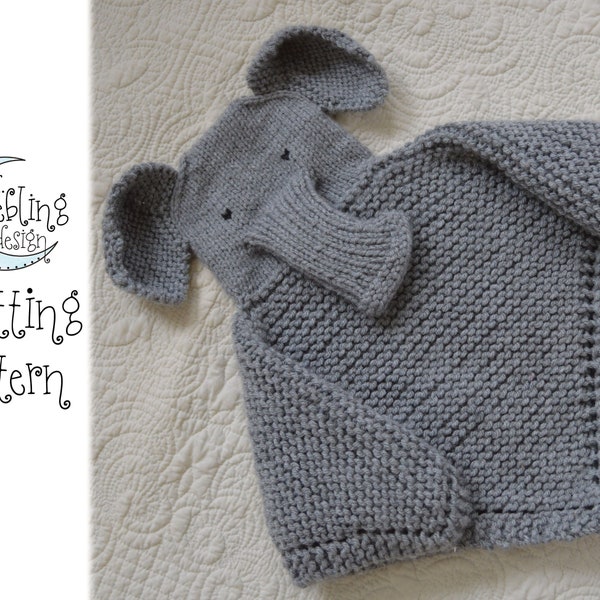 Elephant Lovey PDF knitting patten