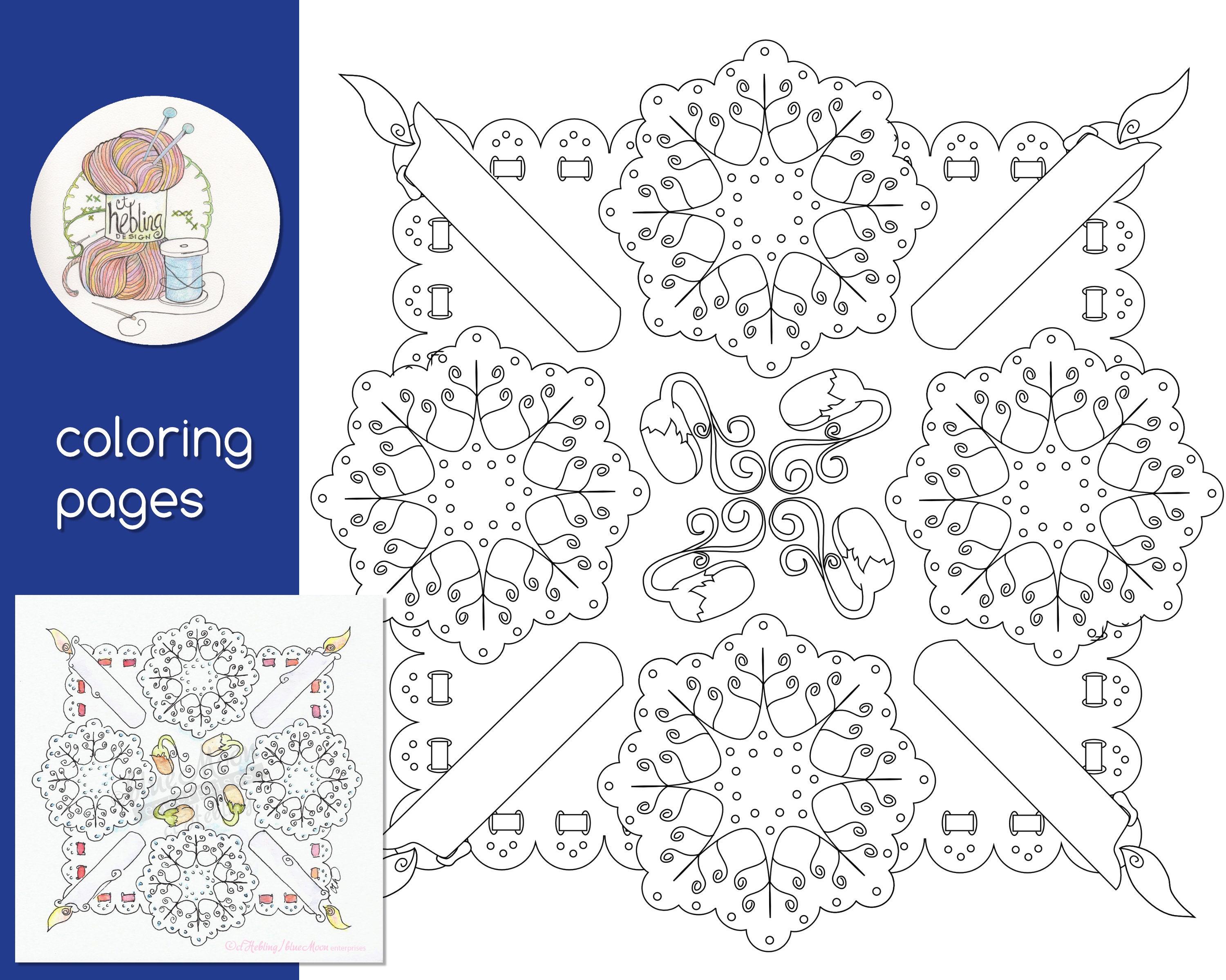 Imbolc Lace Coloring Page | Etsy