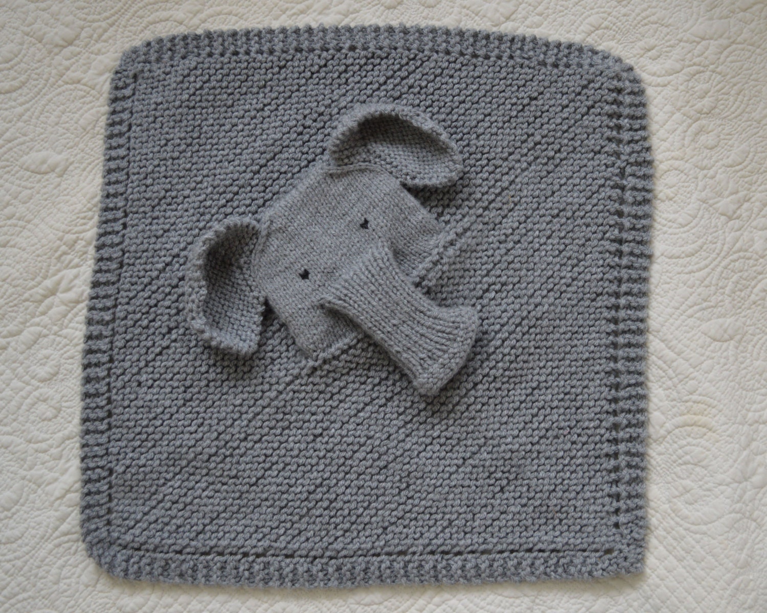PDF pattern Knitting Elephant Security blanket lovey Etsy