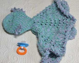 Fish Lovey Knitting Pattern: Baby Comfort Blanket Toy with Fins (PDF Pattern)