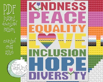 Kindness Peace Equality Love Inclusion Hope Diversity  CCX PDF Chart