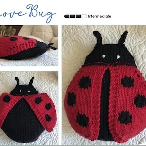 LoveBug Knitting Pattern: Ladybug Toy/Lovey (PDF Pattern)
