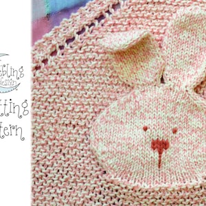 Bunny Lovey Knitting Pattern PDF – Baby Comforter Toy