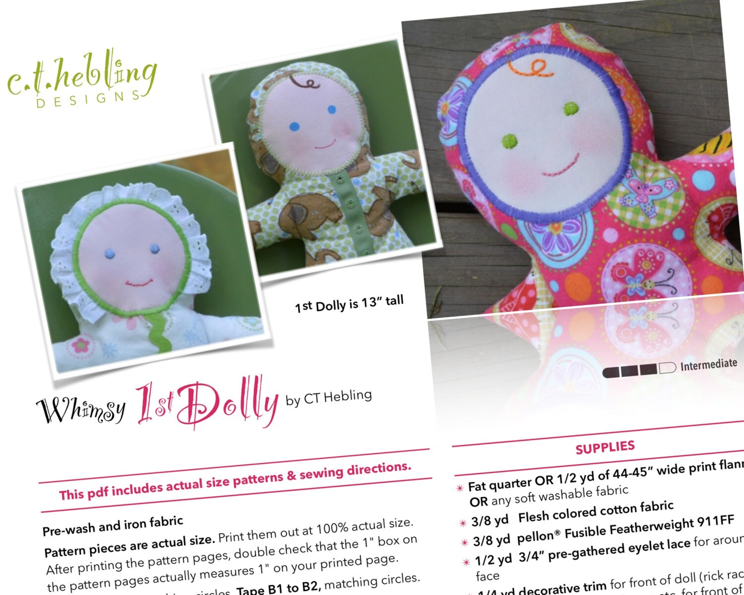 First Doll Sewing Pattern PDF - Etsy