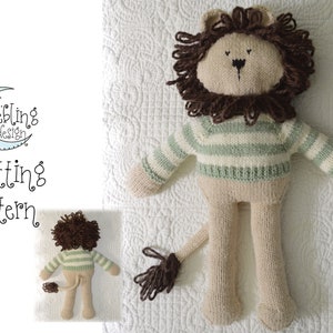 Lion Knitting Pattern: Heirloom Toy with Loop-Stitch Mane (PDF Pattern)